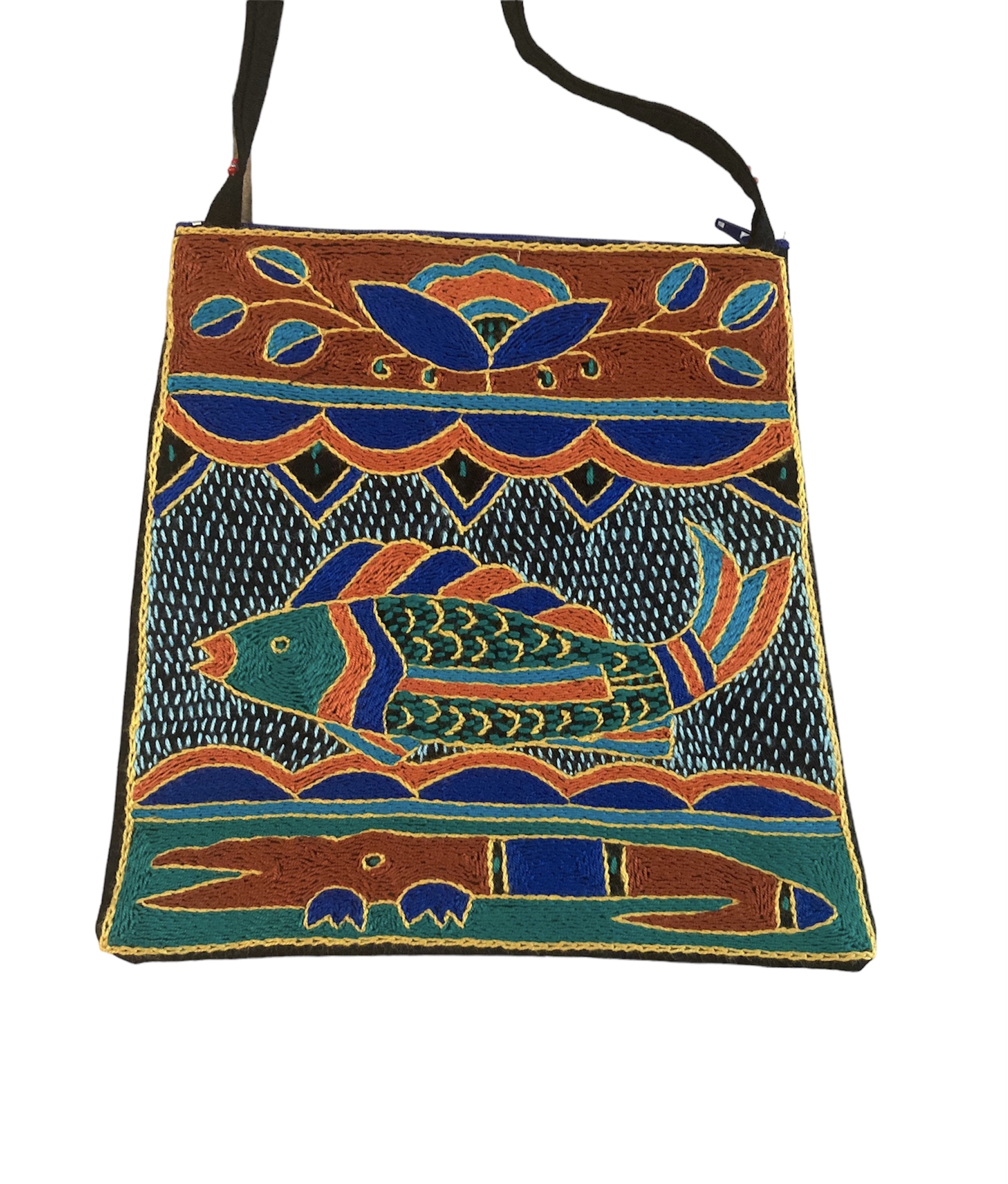 100% Hand-Embroidered Shangaan Purse #201908