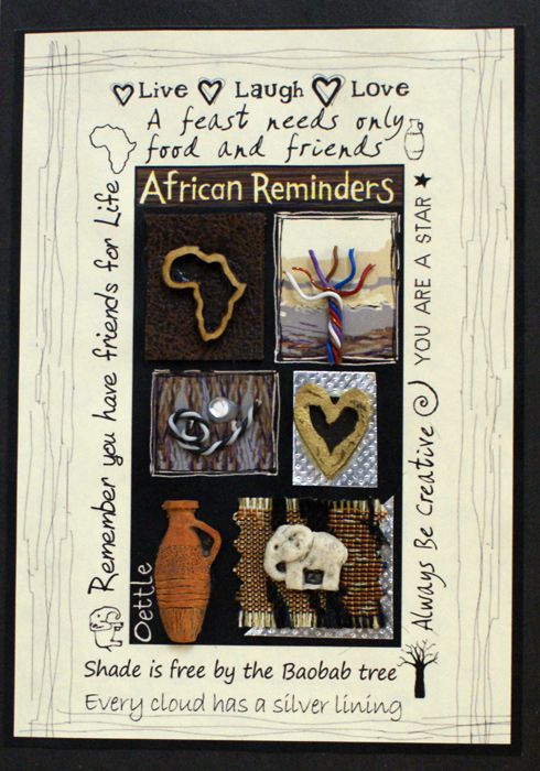 Handmade African Greeting Card - Reminders