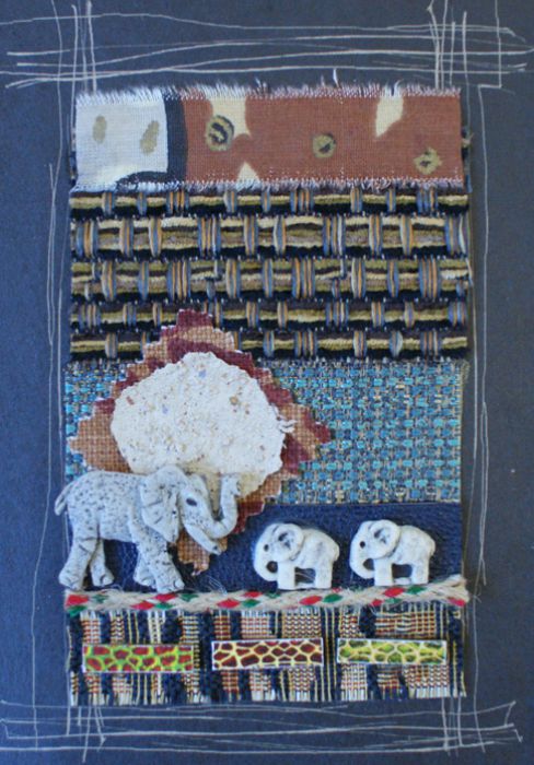 Handmade African Greeting Card - Baby Elephant