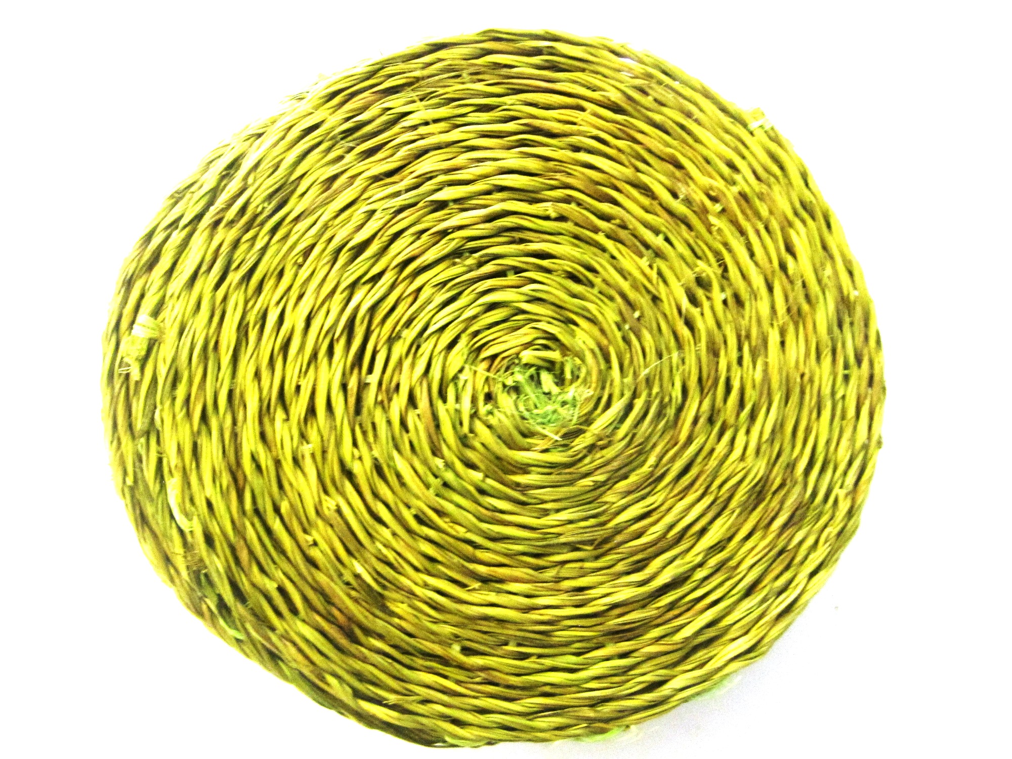 Lutindzi Grass Handwoven Coaster Set of 6 -  Lime