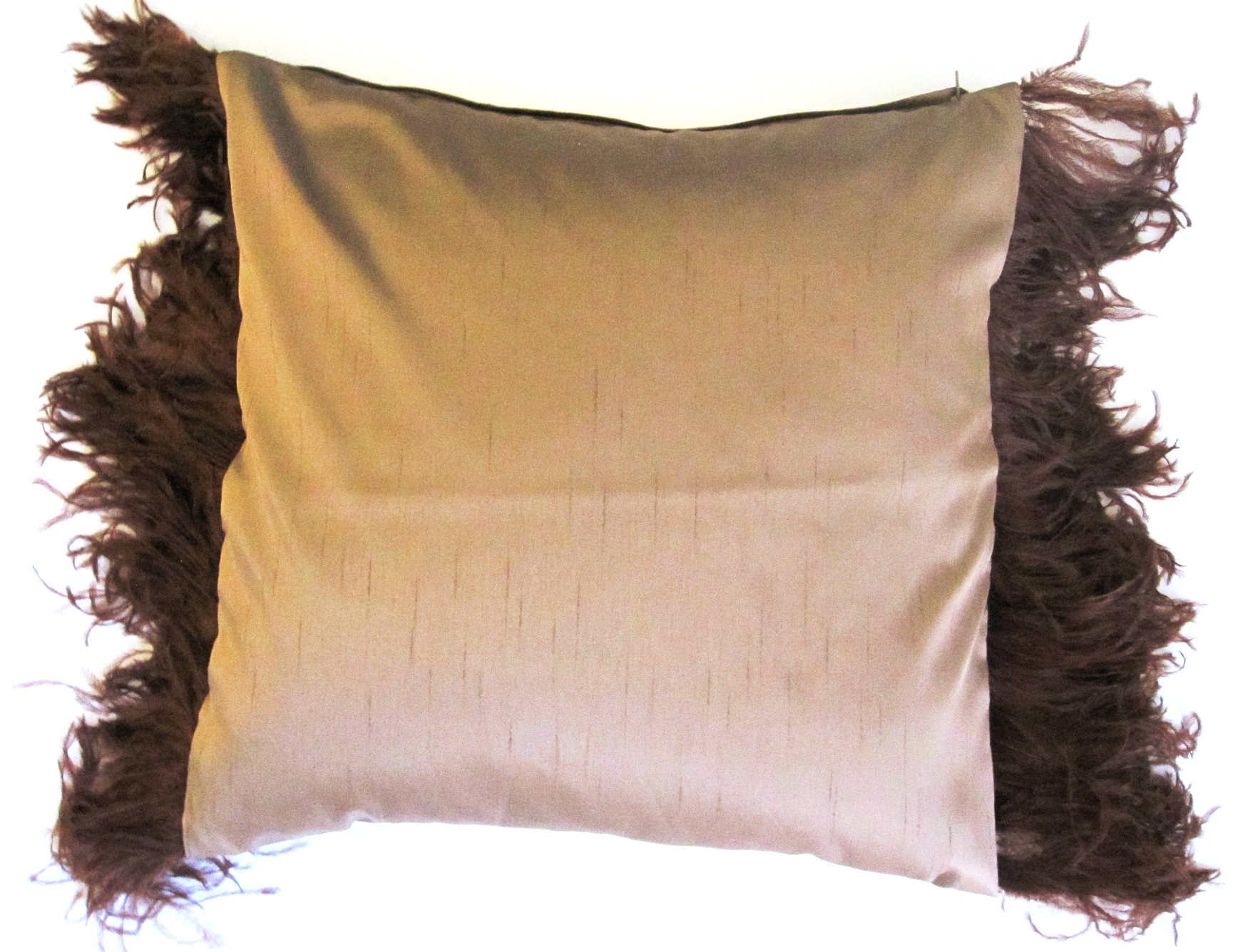 Designer Ostrich Feather Decorative Pillow - Aepyornis