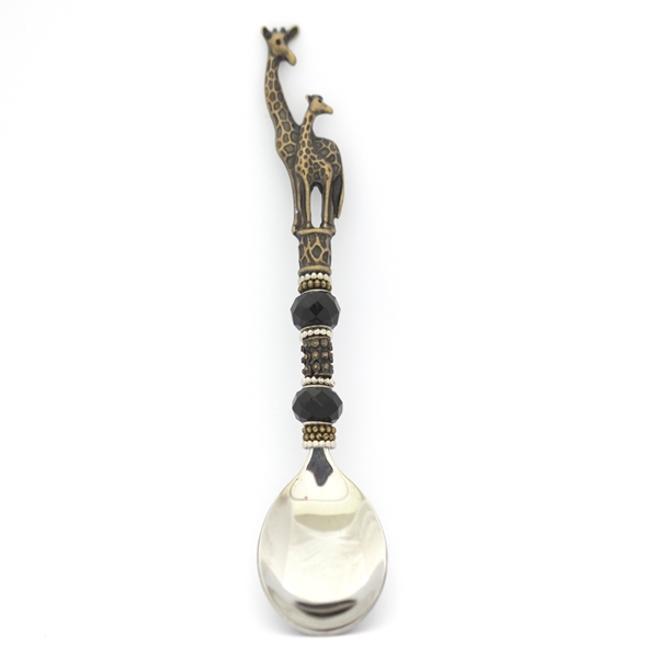 Giraffe Beaded Stainless Steel Spoon