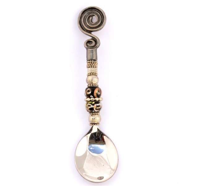 Twirl Beaded Stainless Steel Spoon