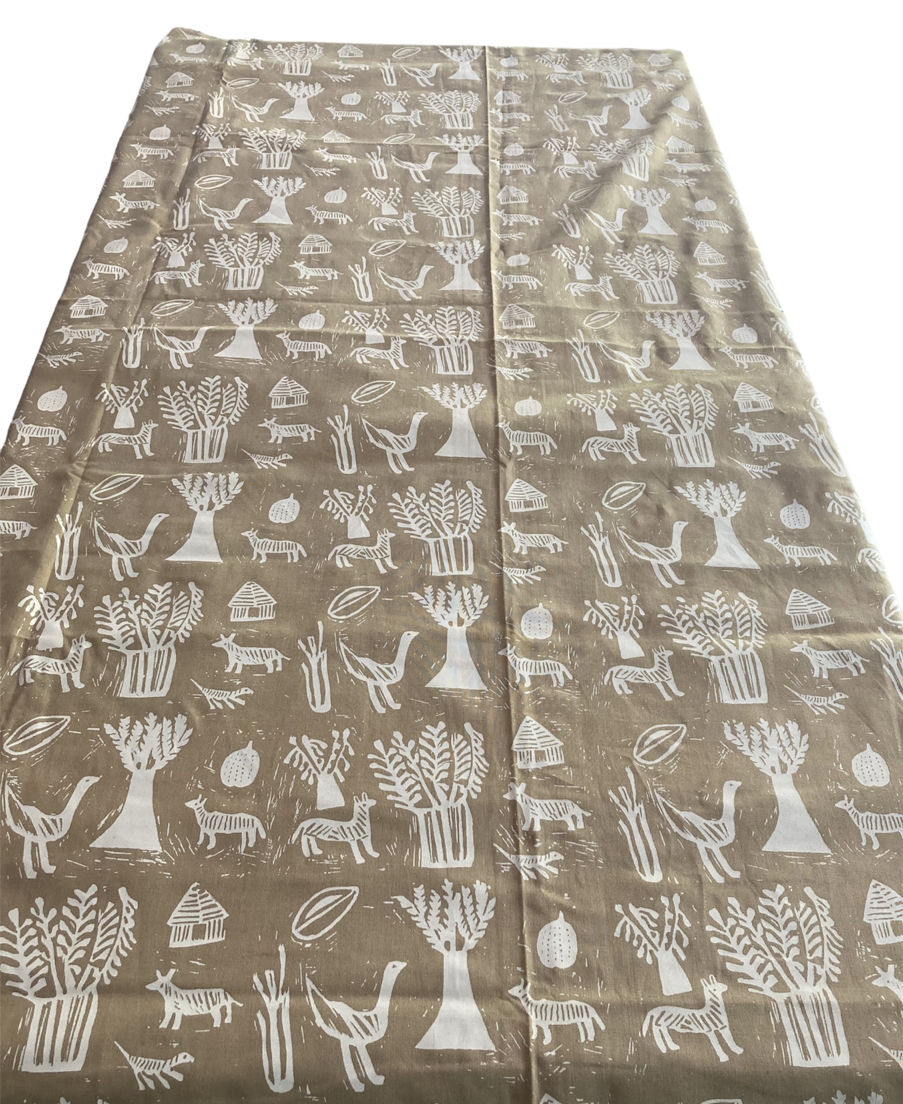 100% cotton Tablecloth approx. 59\" x 57\" from Namibia - # b16t