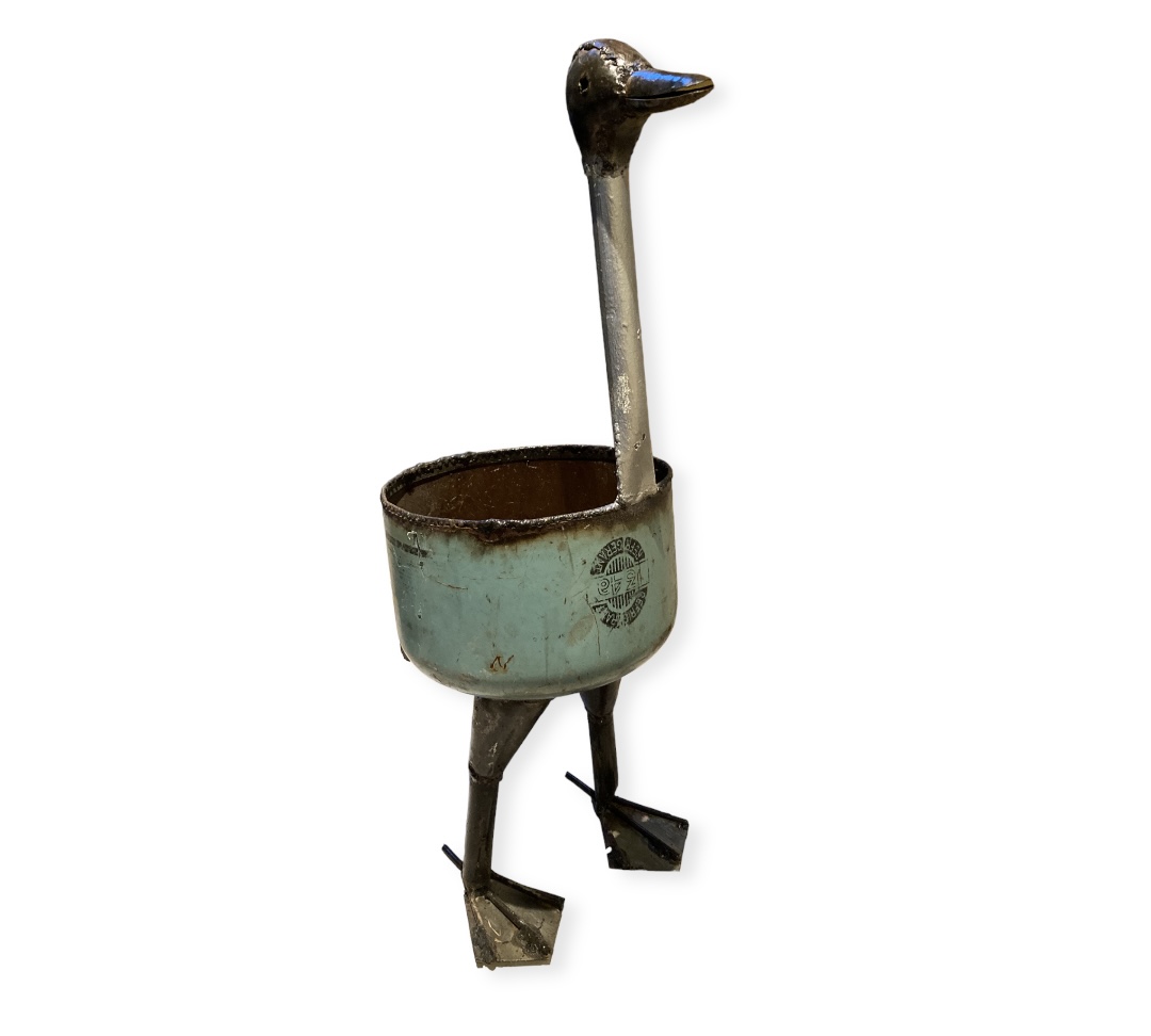 Bird Pot Metal Sculpture by Spencer