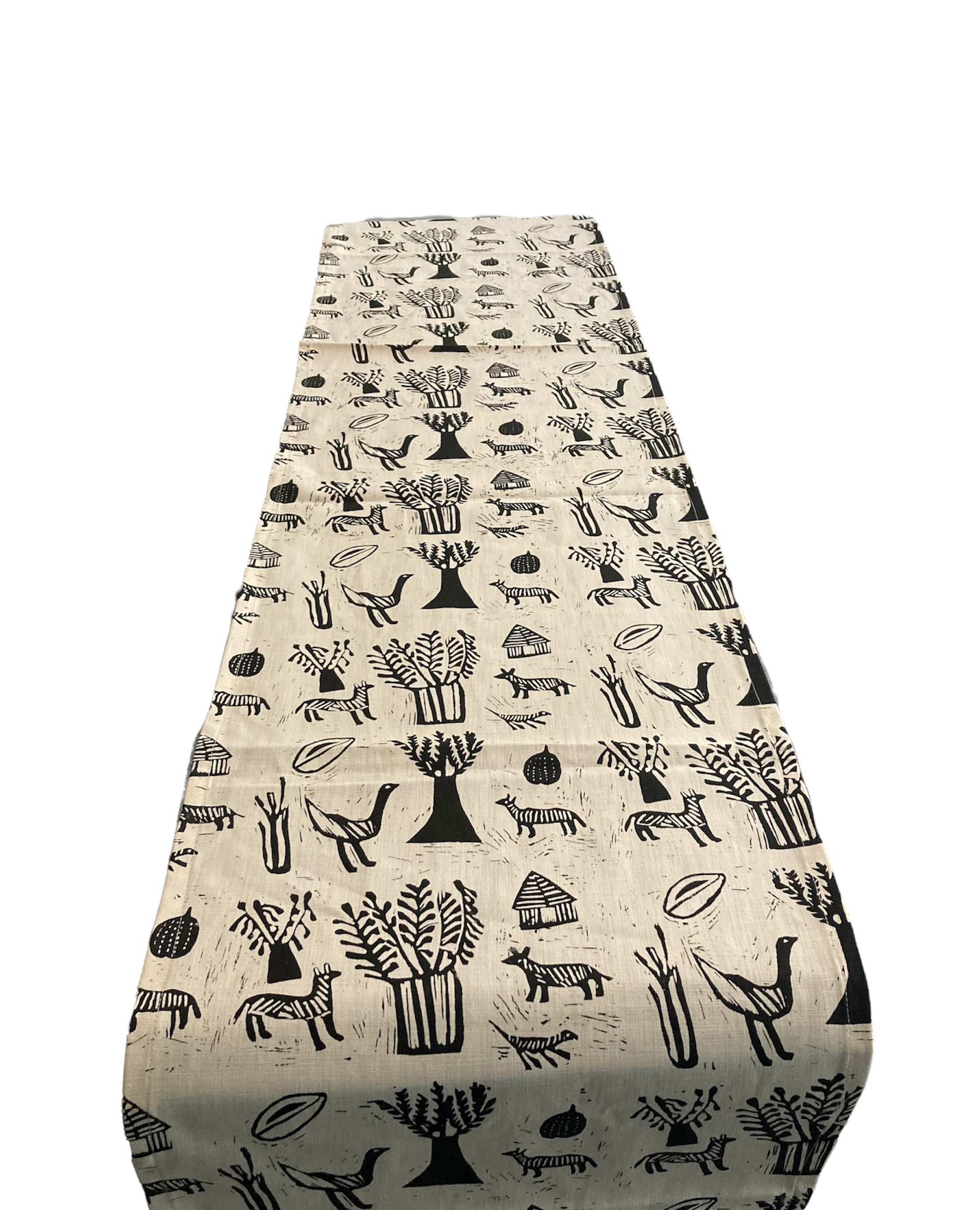 100% cotton Table Runner 96\" x 16\" from Namibia - Design bw06l