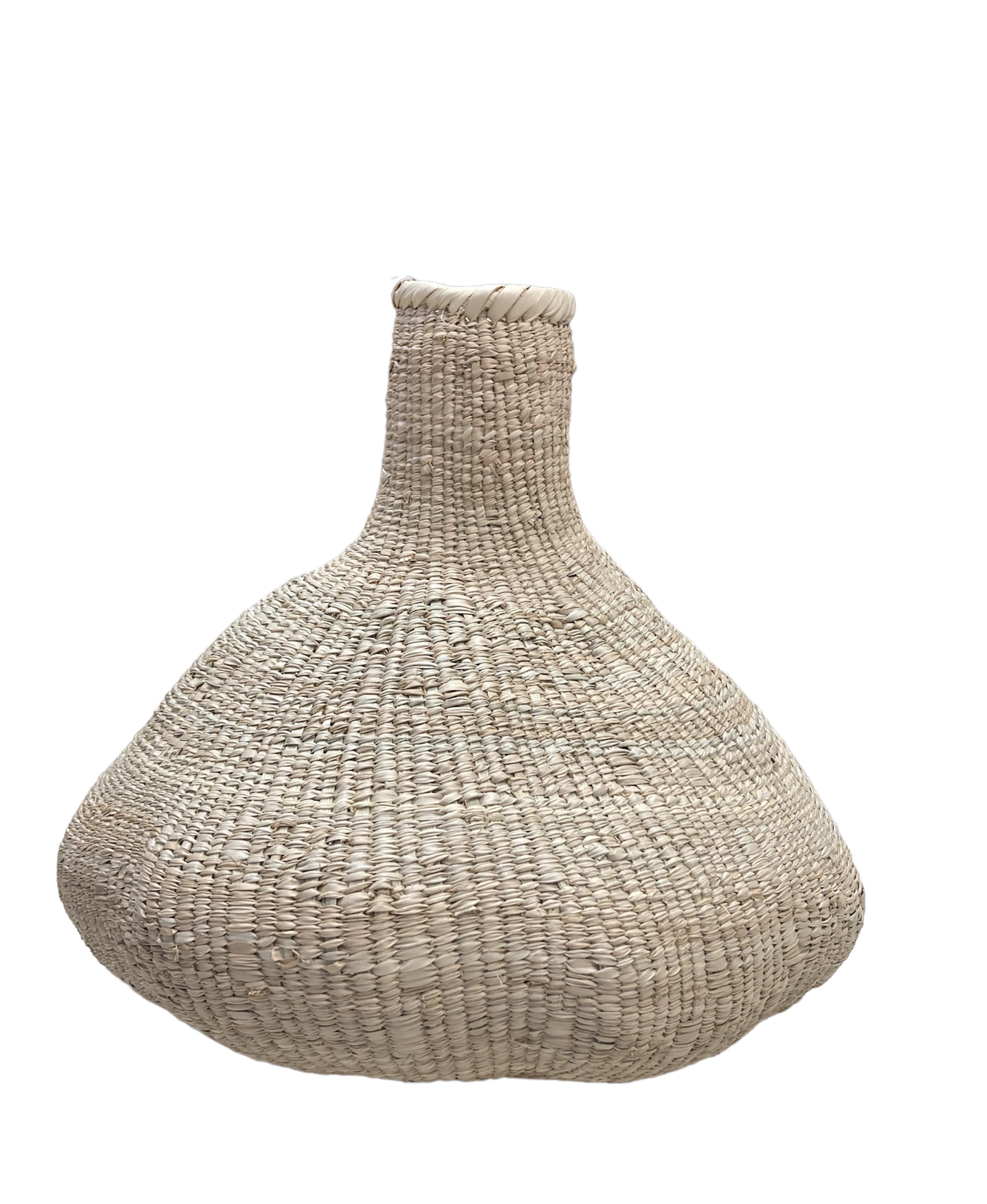 Garlic Gourd Basket from Zimbabwe : 13" - 16" in height