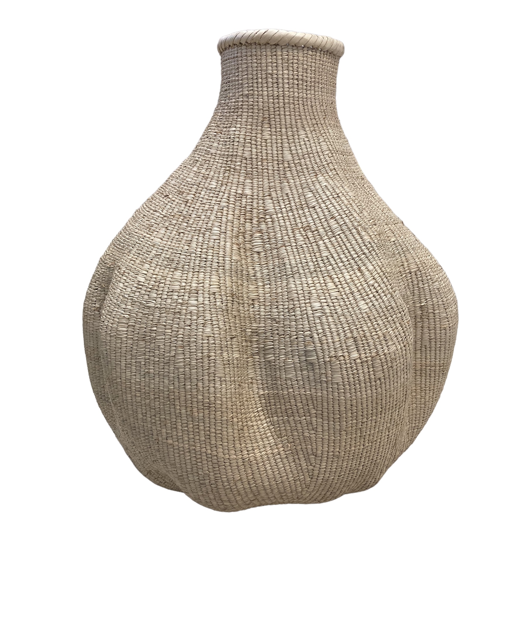 Garlic Gourd Basket from Zimbabwe : 17" - 23" in height