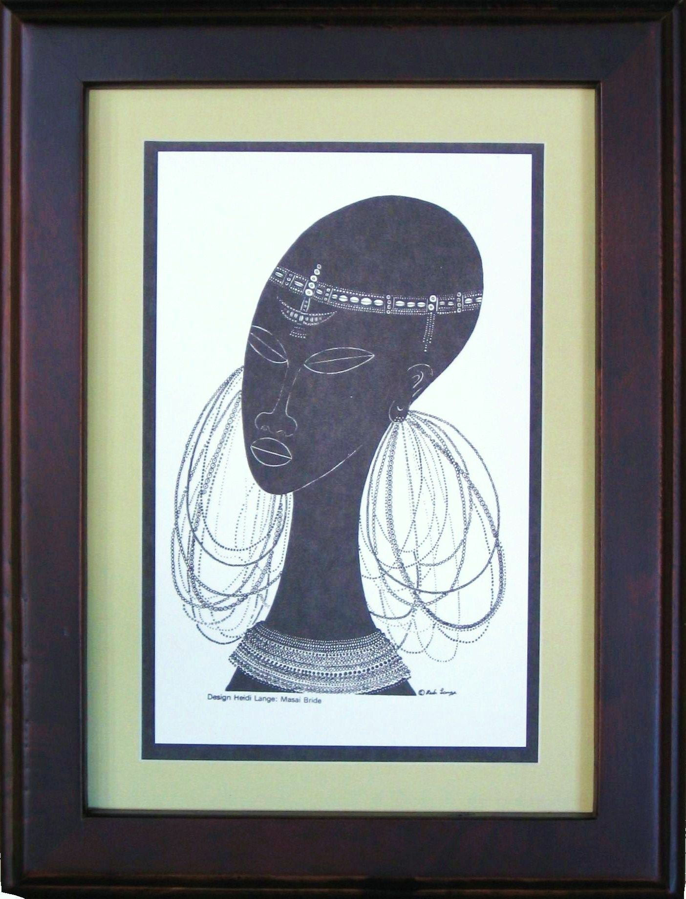 Maasai Bride Print - Avo - Framed & Mounted