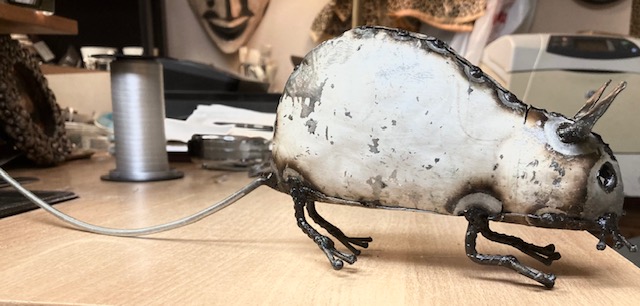 Rat Sitting Sculpture by Spencer