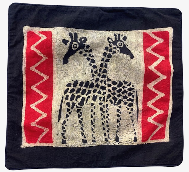Hand Painted Cushion Cover from Zimbabwe #003