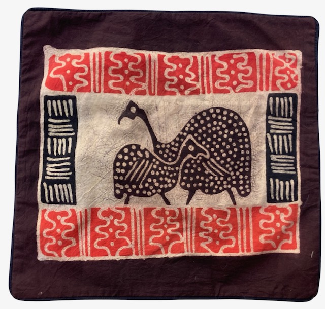 Hand Painted Cushion Cover from Zimbabwe #007