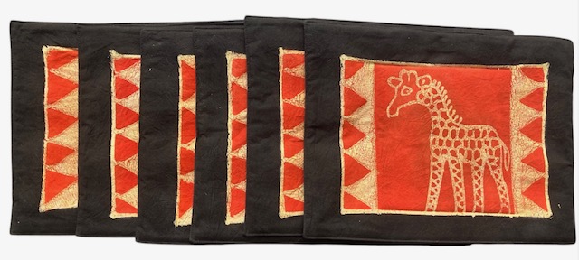 Hand Painted Placemats - Set of 6 - #002