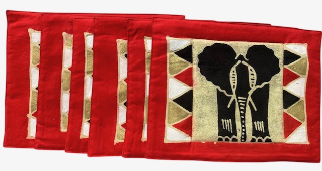 Hand Painted Placemats - Set of 6 - #005