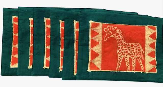 Hand Painted Placemats - Set of 6 - #008