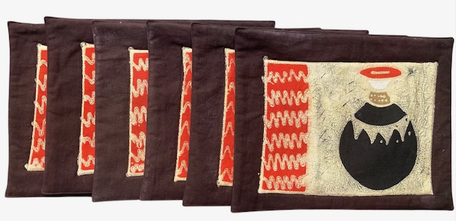 Hand Painted Placemats - Set of 6 - #009