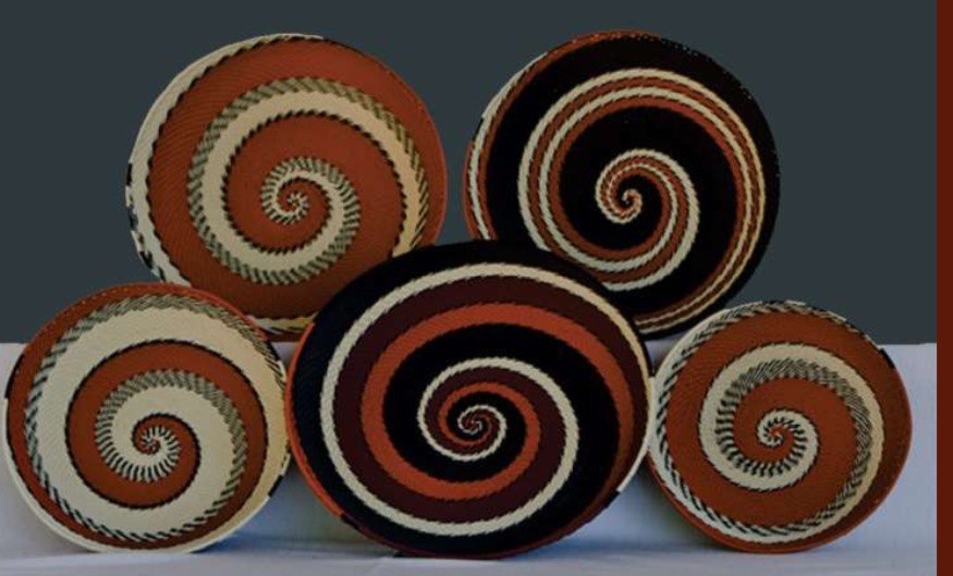 Telephone Wire Bowl - Terracotta, Black & Cream -5 1/2" diameter