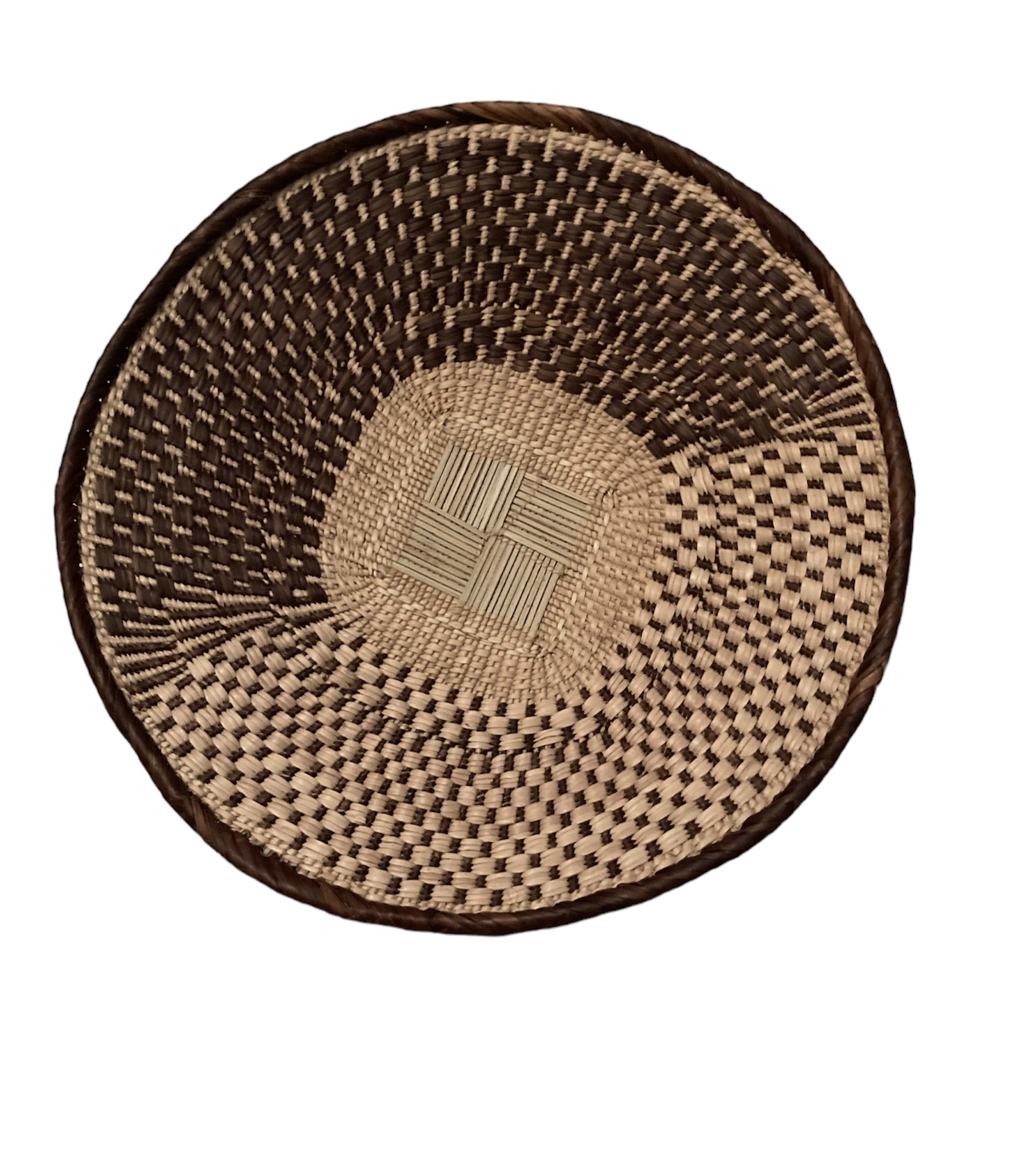 Tonga Basket from Zimbabwe - Design #003 - 13 1/2\" dia.