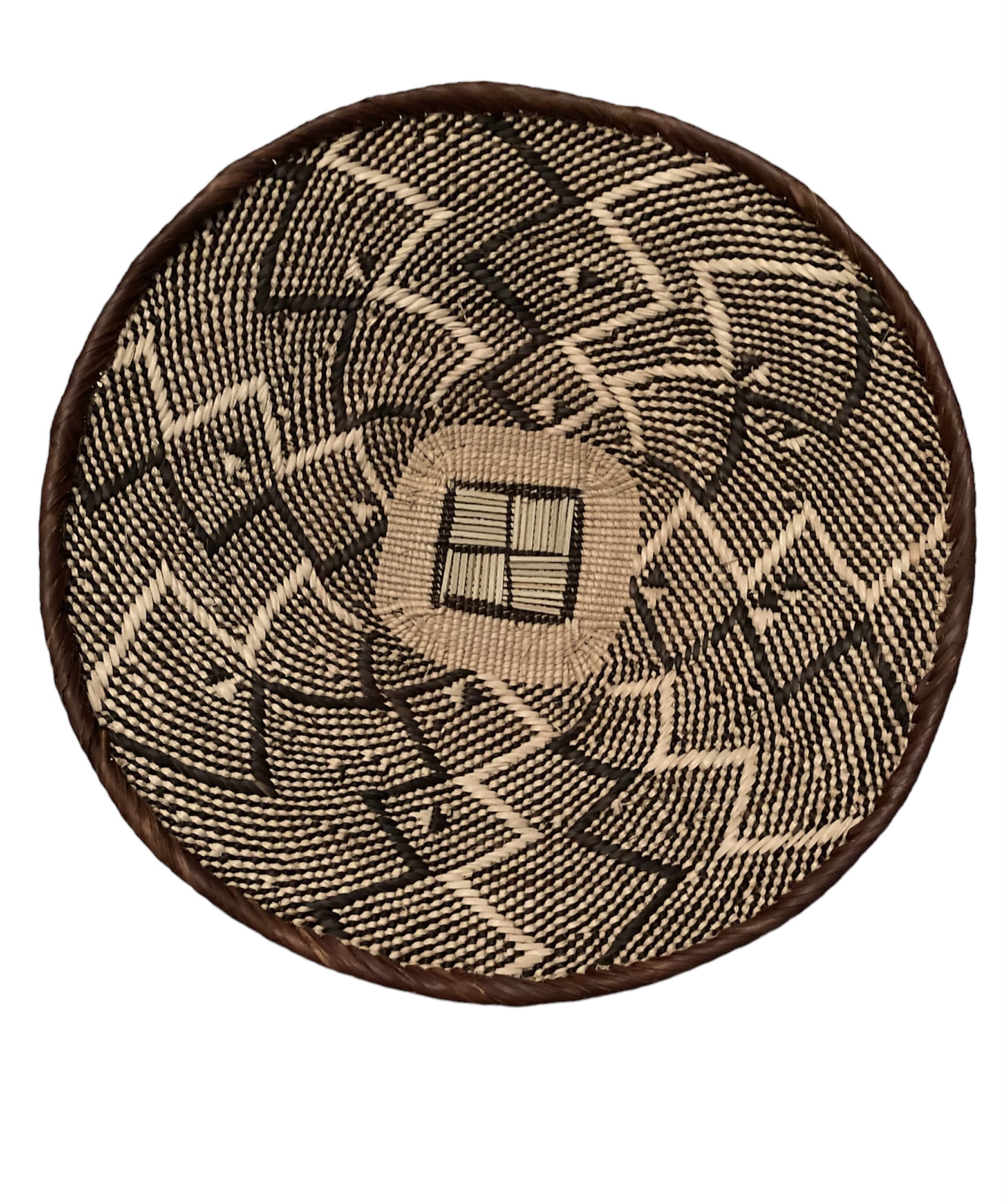 Tonga Basket from Zimbabwe - Design #005 - 15\" dia.