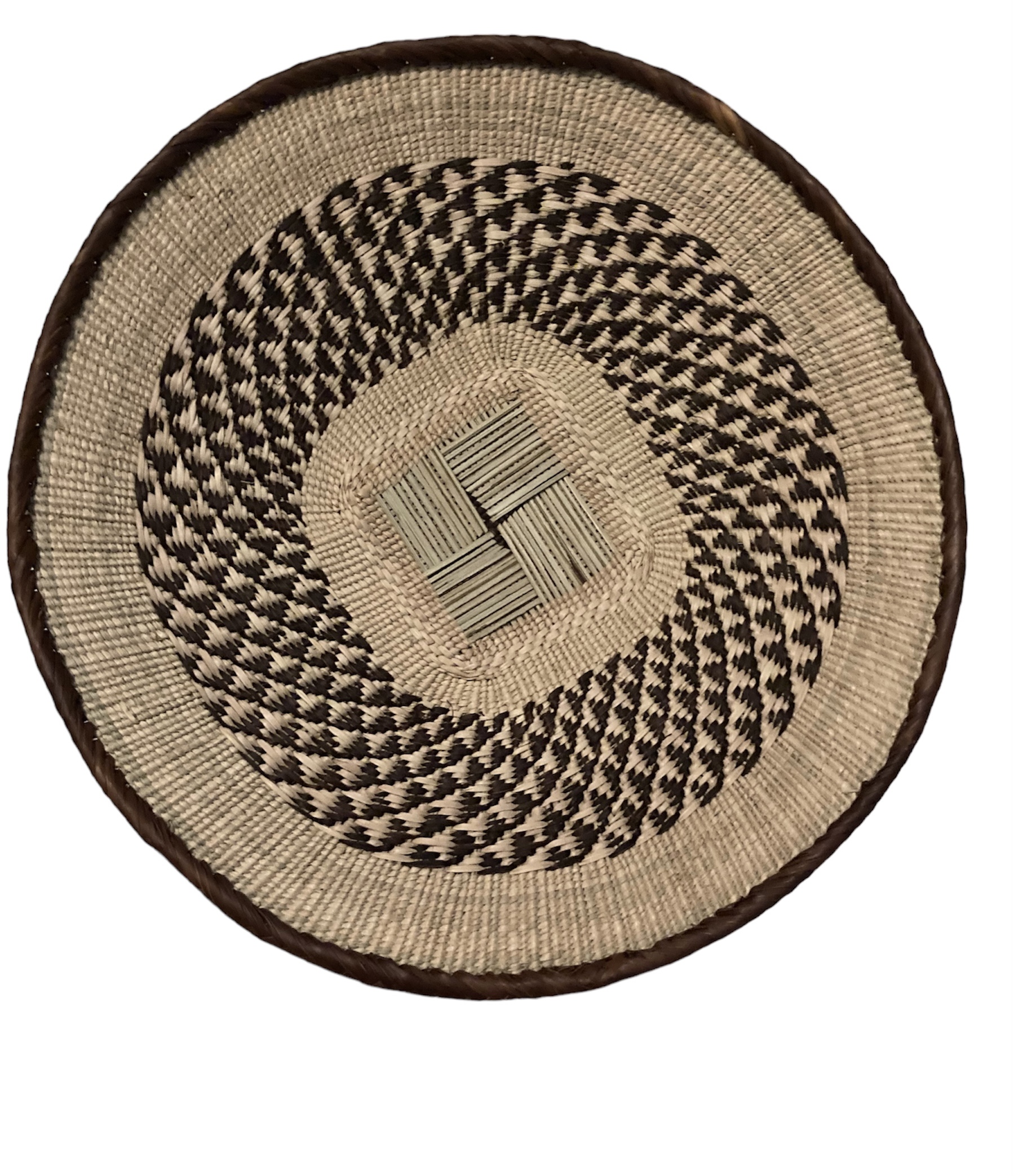 Tonga Basket from Zimbabwe - Design #027 - 15\" dia.