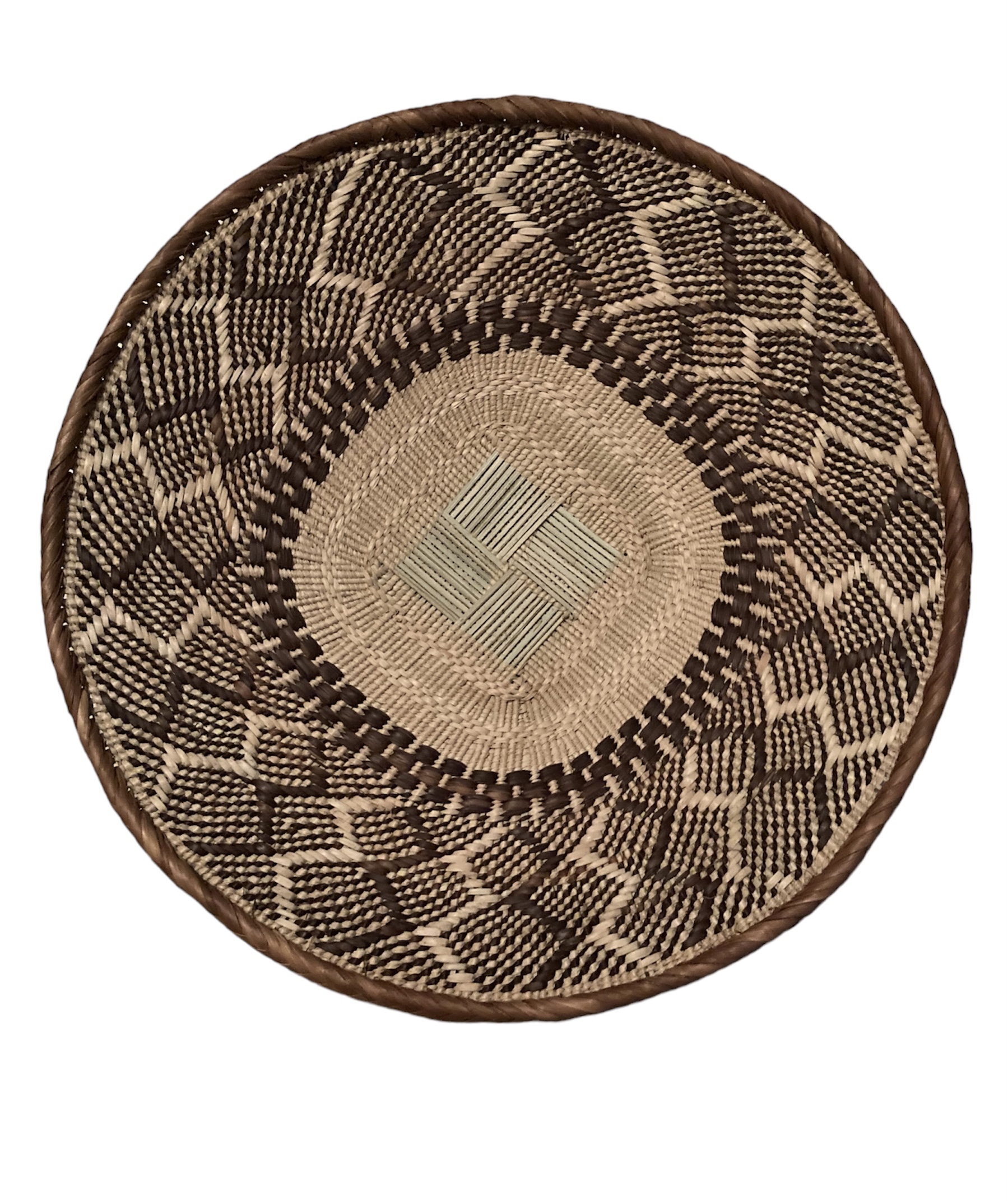 Tonga Basket from Zimbabwe - Design #009 - 15 /12" dia.