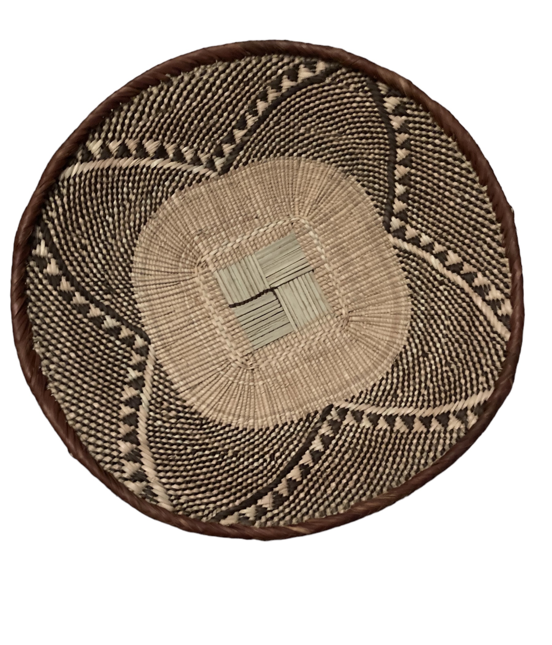 Tonga Basket from Zimbabwe - Design #010 - 16\" dia.