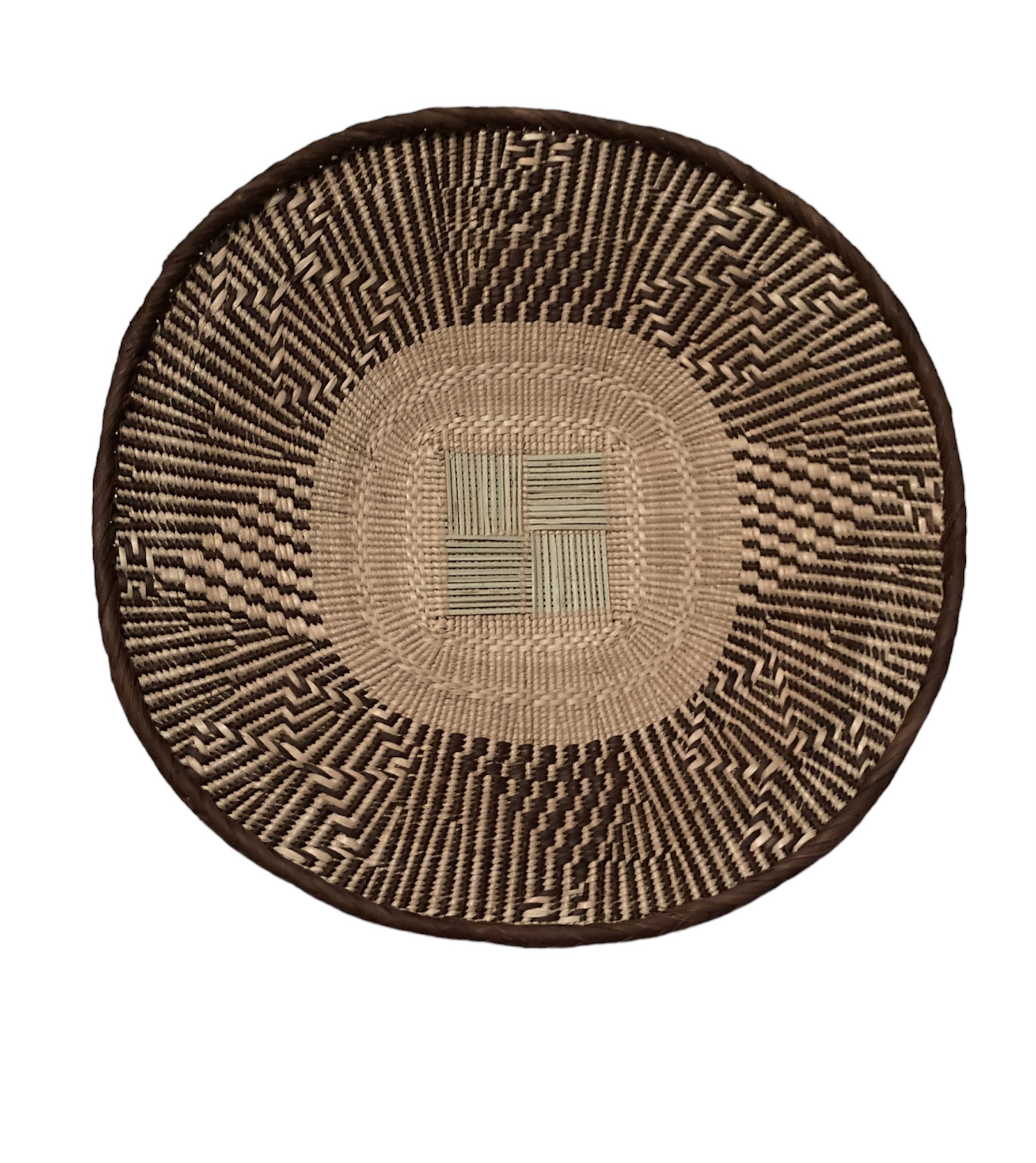 Tonga Basket from Zimbabwe - Design #031 - 16\" dia.