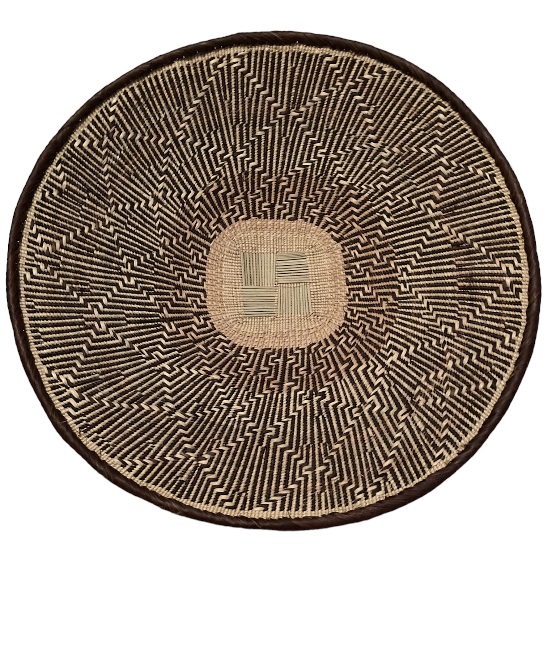 Tonga Basket from Zimbabwe - Design #013 - 18\" dia.