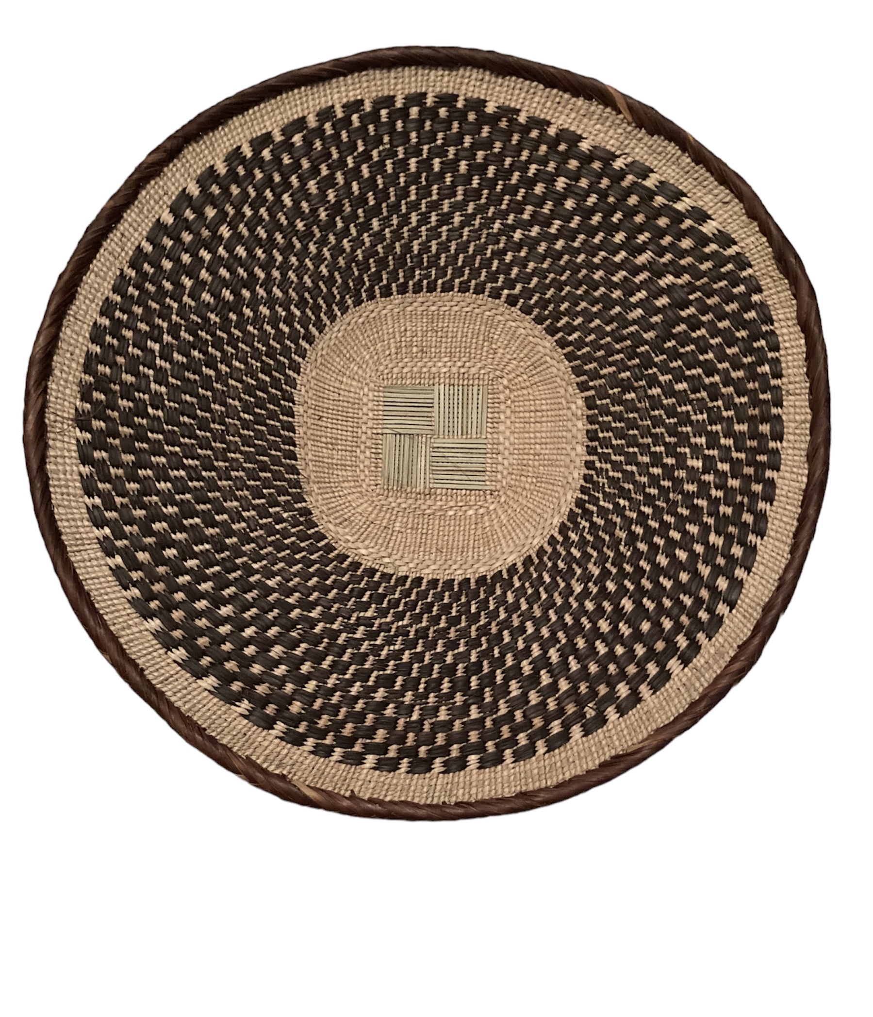 Tonga Basket from Zimbabwe - Design #016 - 17\" dia.