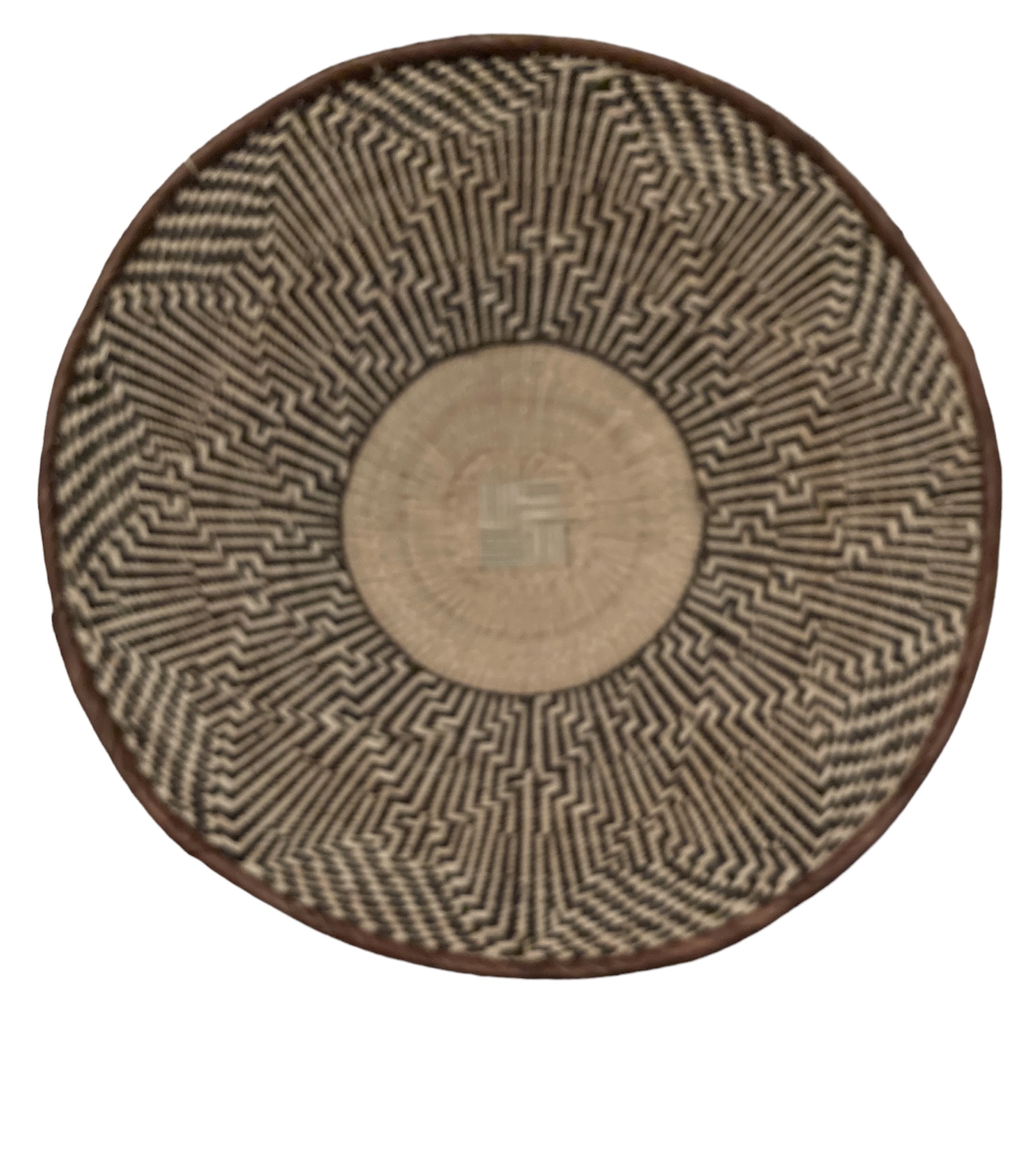 Tonga Basket from Zimbabwe - Design #017 - 17\" dia.