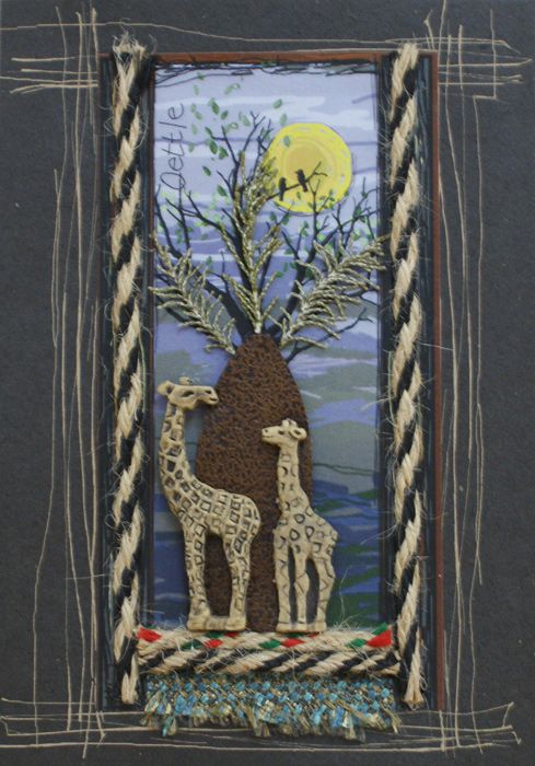 Handmade African Greeting Card - Baobab Tree