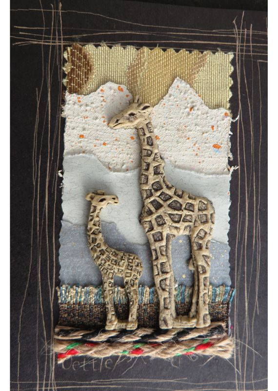 Handmade African Greeting Card - Big Giraffe