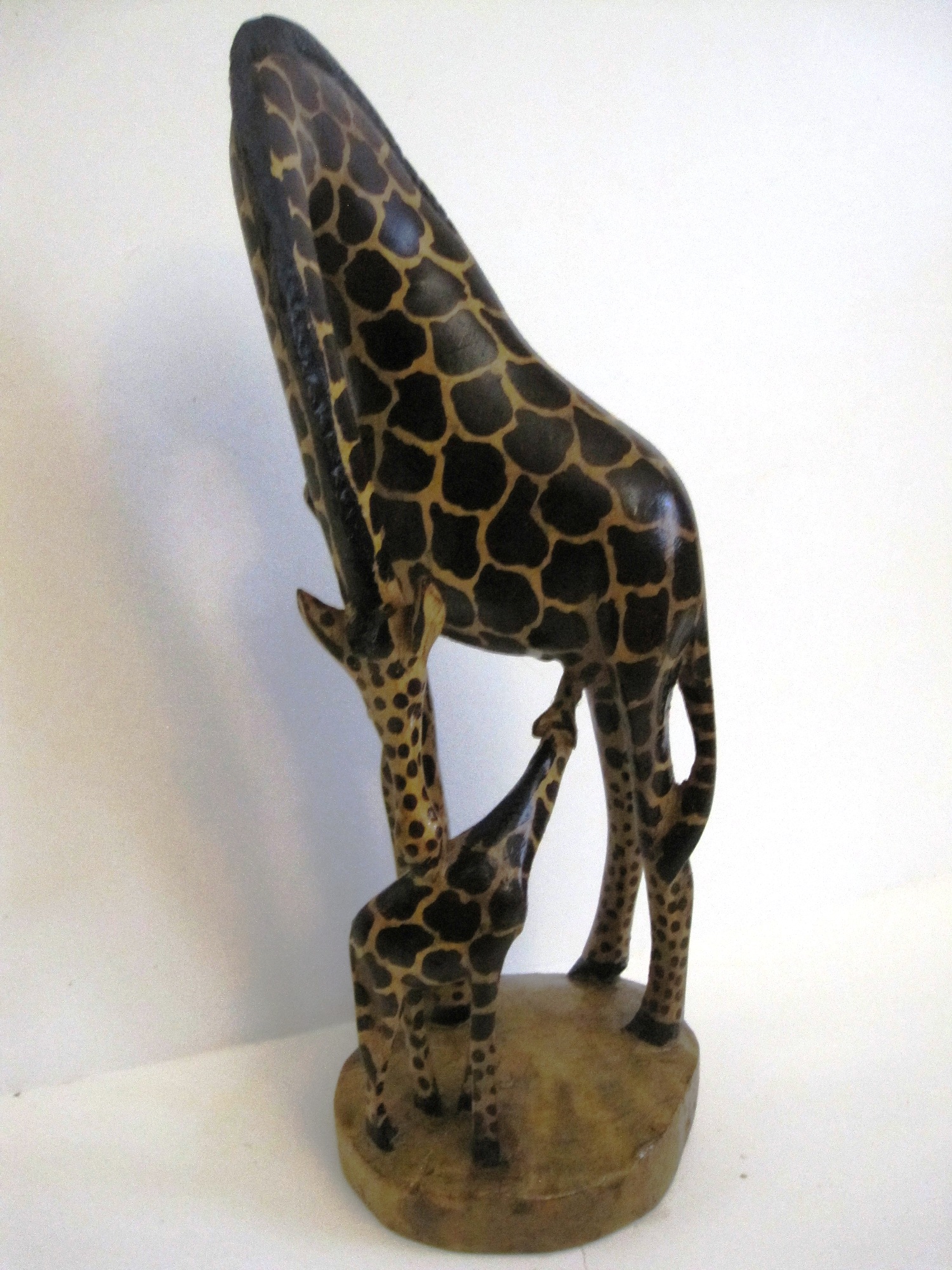 HandCarved Giraffe - Mother and Child