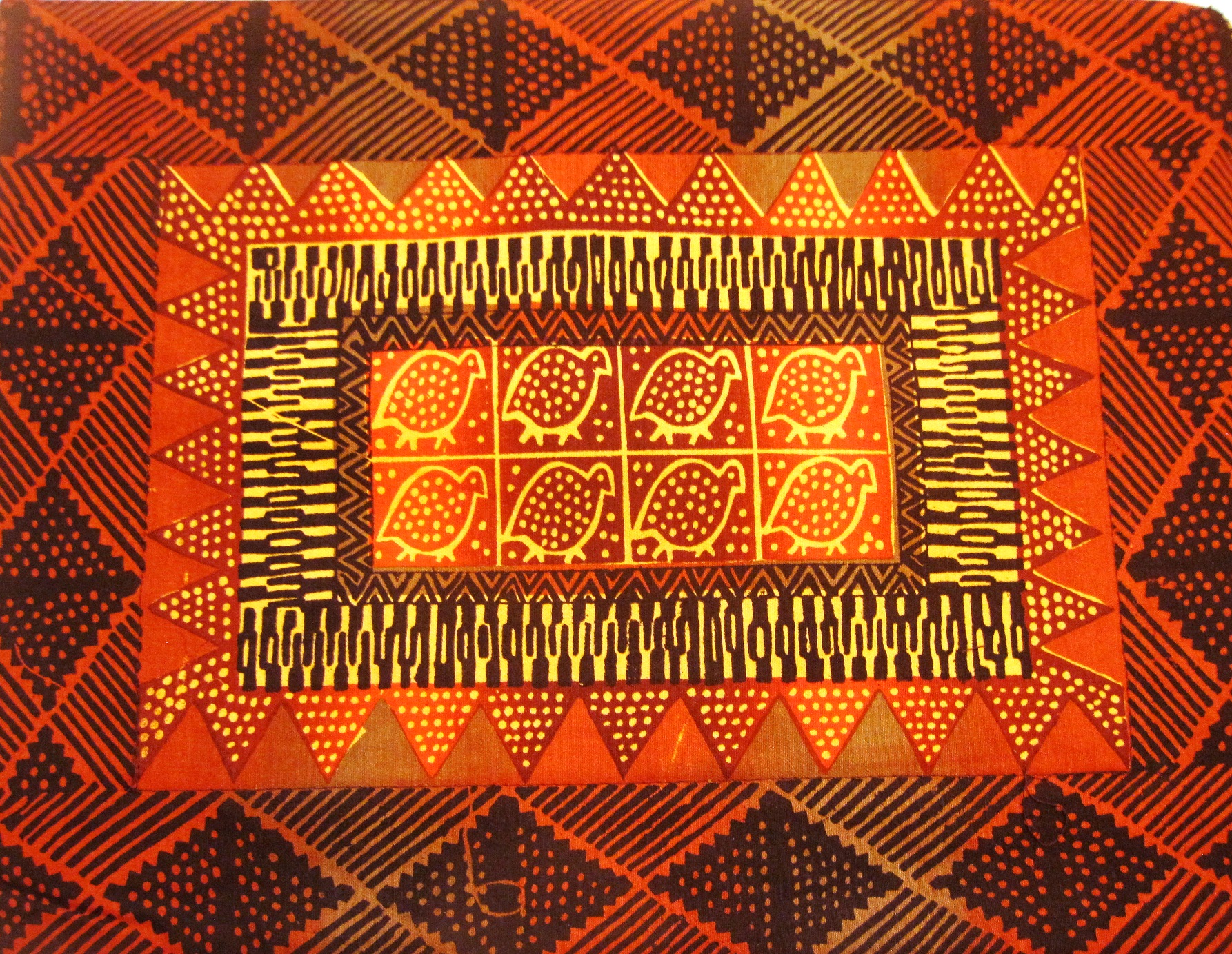 Guinea Oranges Potato Print Placemats