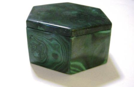 Malachite Box #013 - Hexagon Design