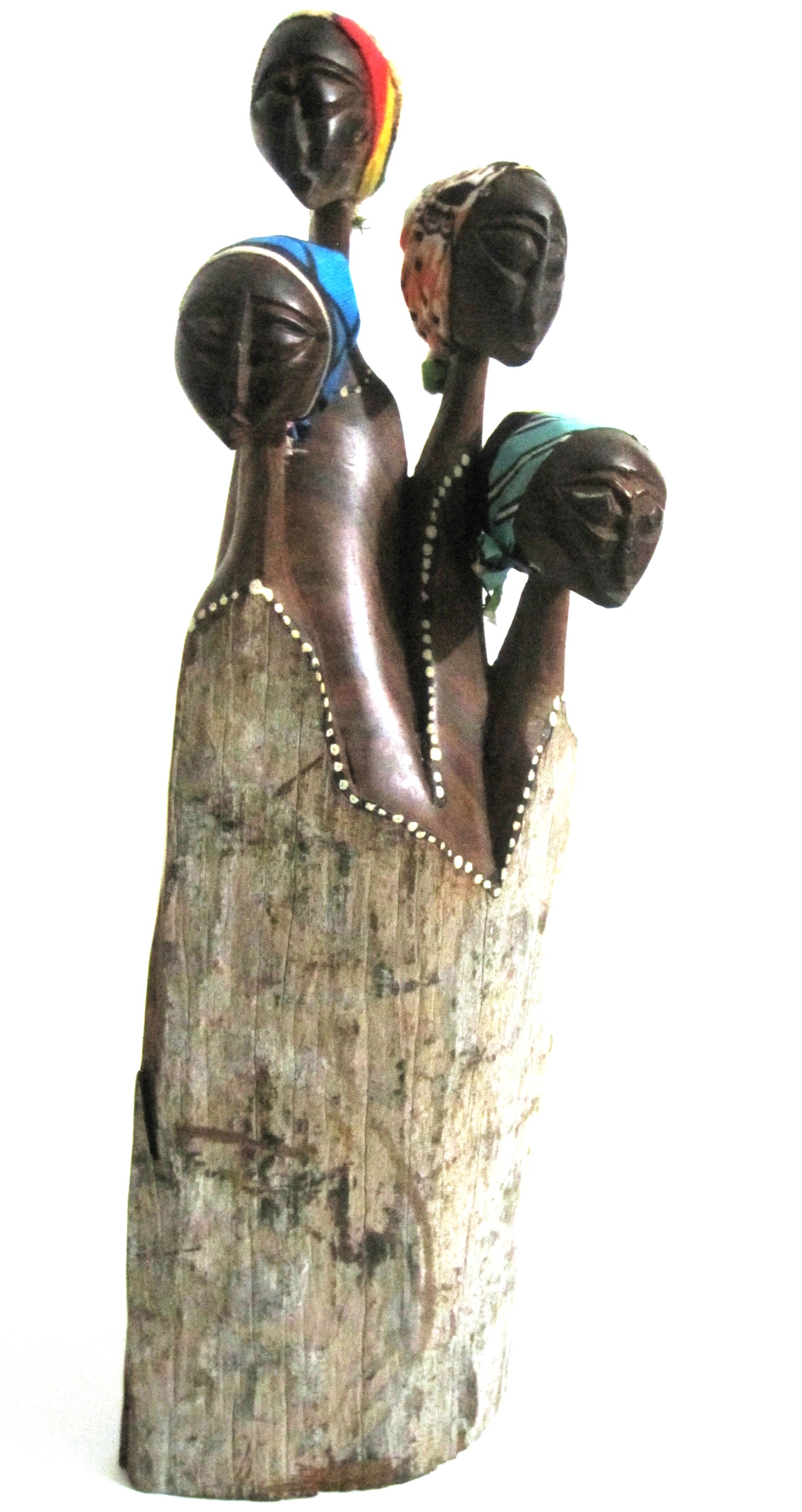 Village Group of Friends Sandalwood Art #001