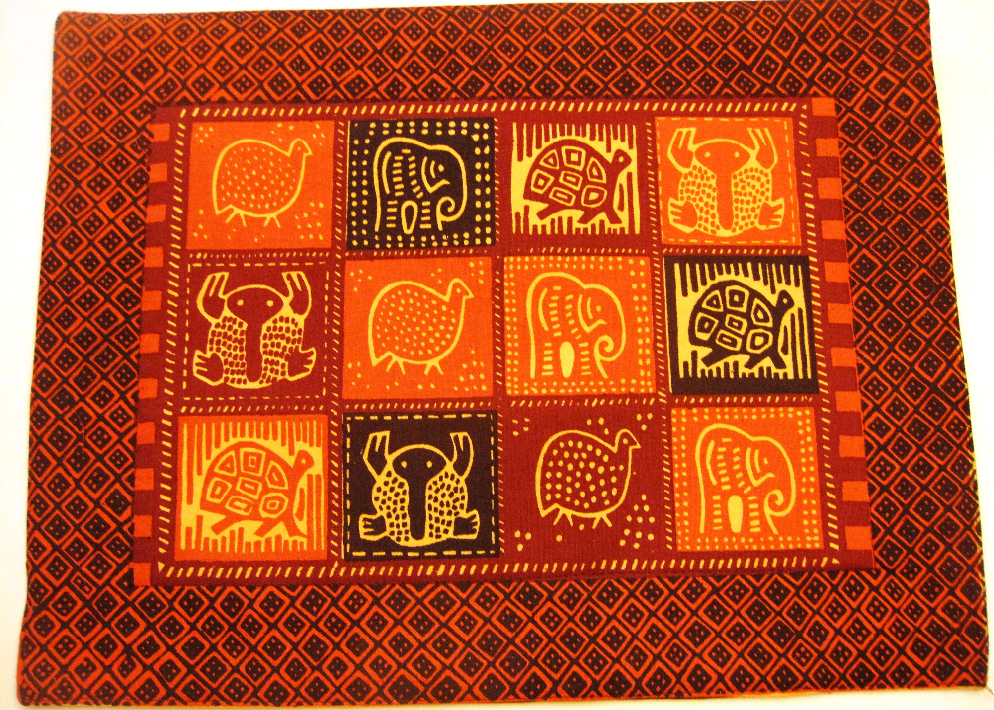 Multi Browns Potato Print Placemats