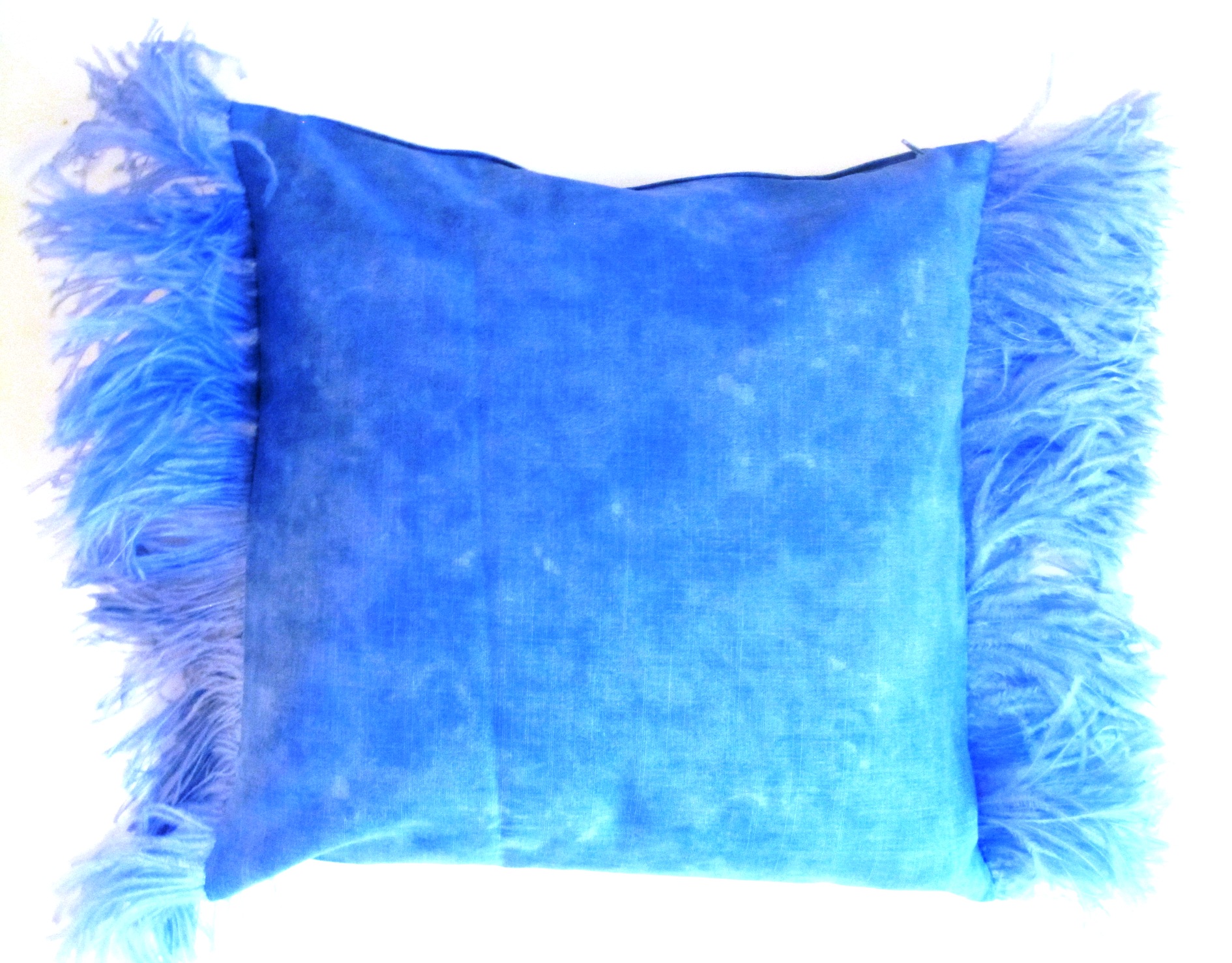 Designer Ostrich Feather Decorative Pillow - Rheas