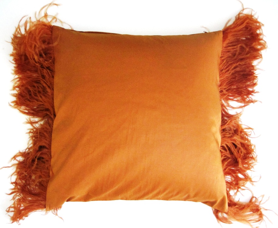 Designer Ostrich Feather Decorative Pillow - Moa