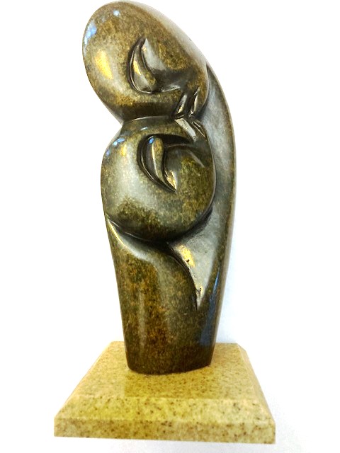 Lovers Gold Stone Carving