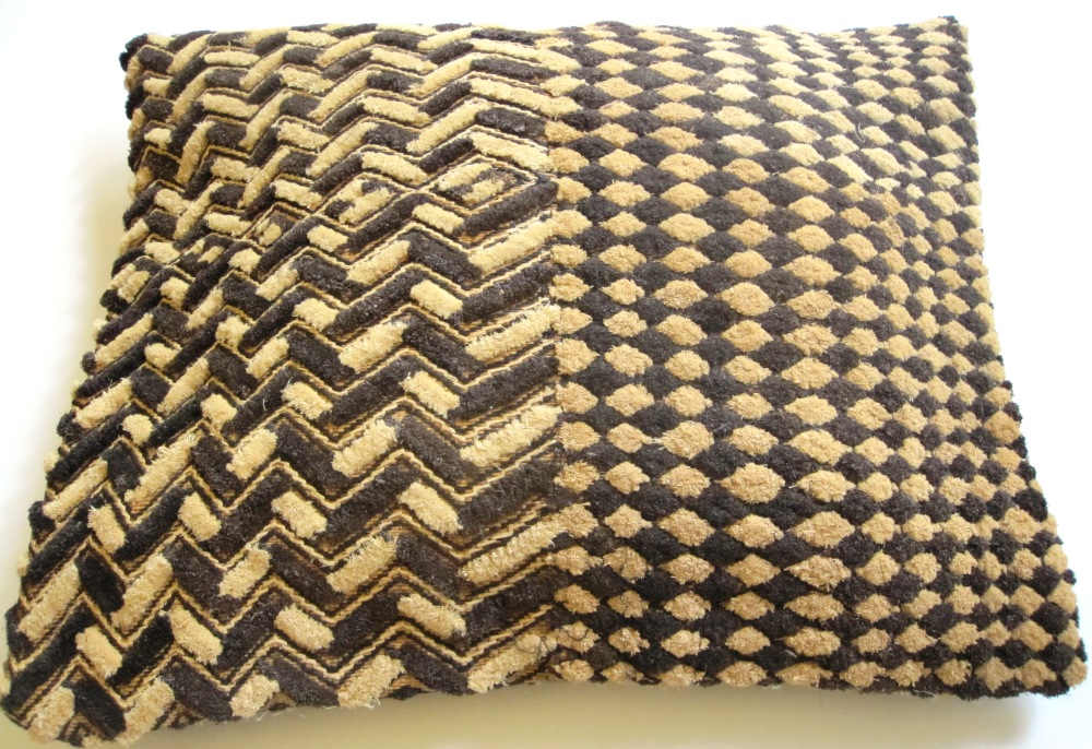 Handwoven Congolese Shoowa Cushion Cover