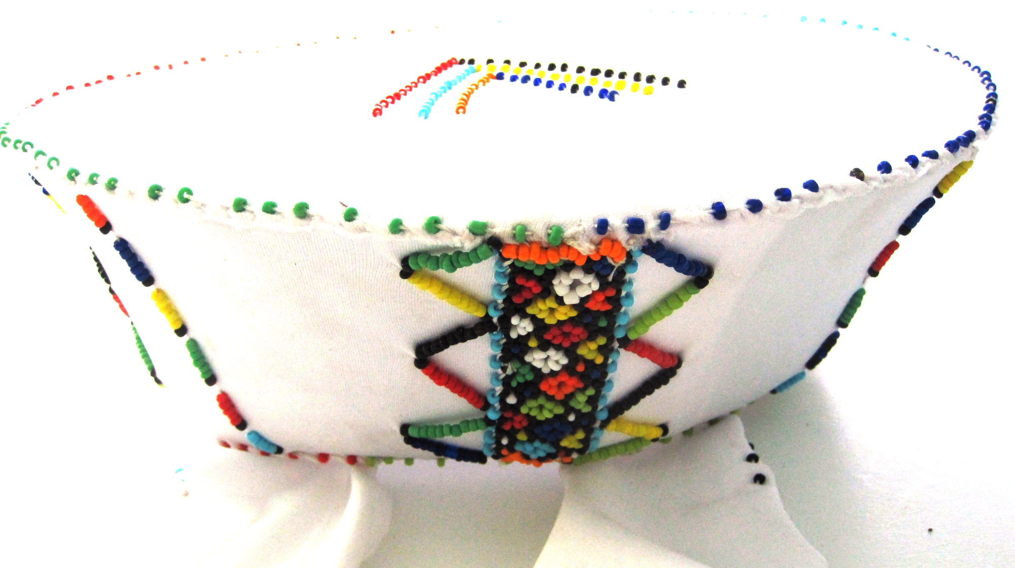 Traditional Zulu Hat - Nbushe (with beadwork)